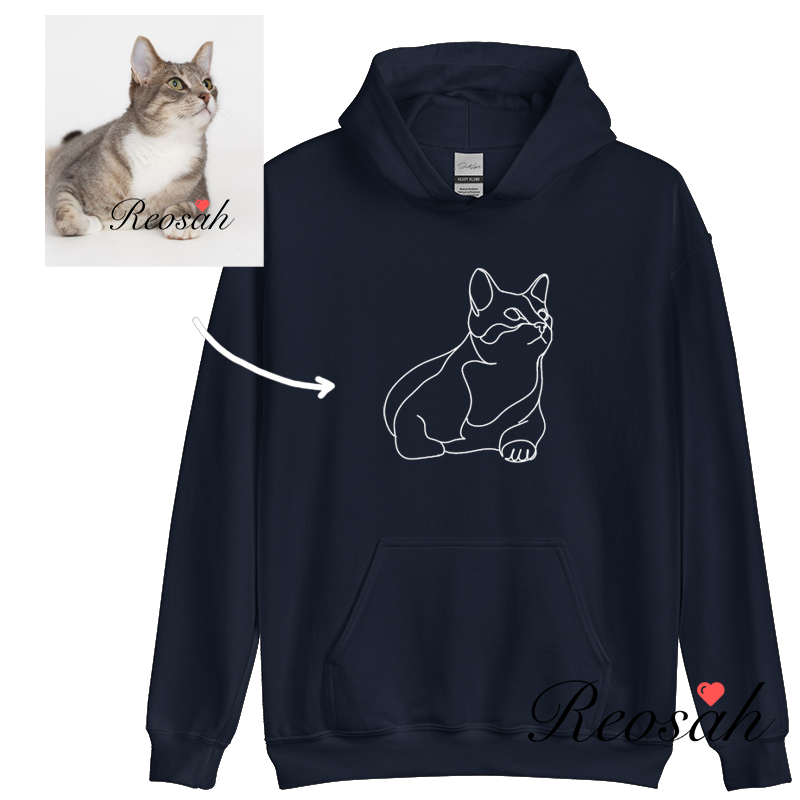 Custom Line Drawing Hoodie/Crewneck