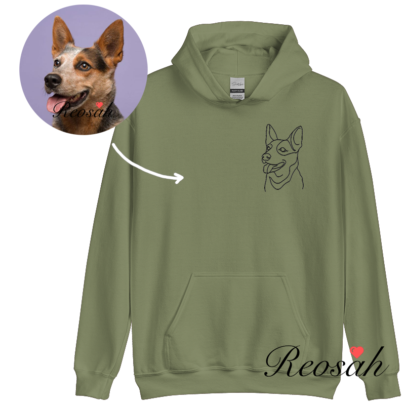 Custom Line Drawing Hoodie/Crewneck