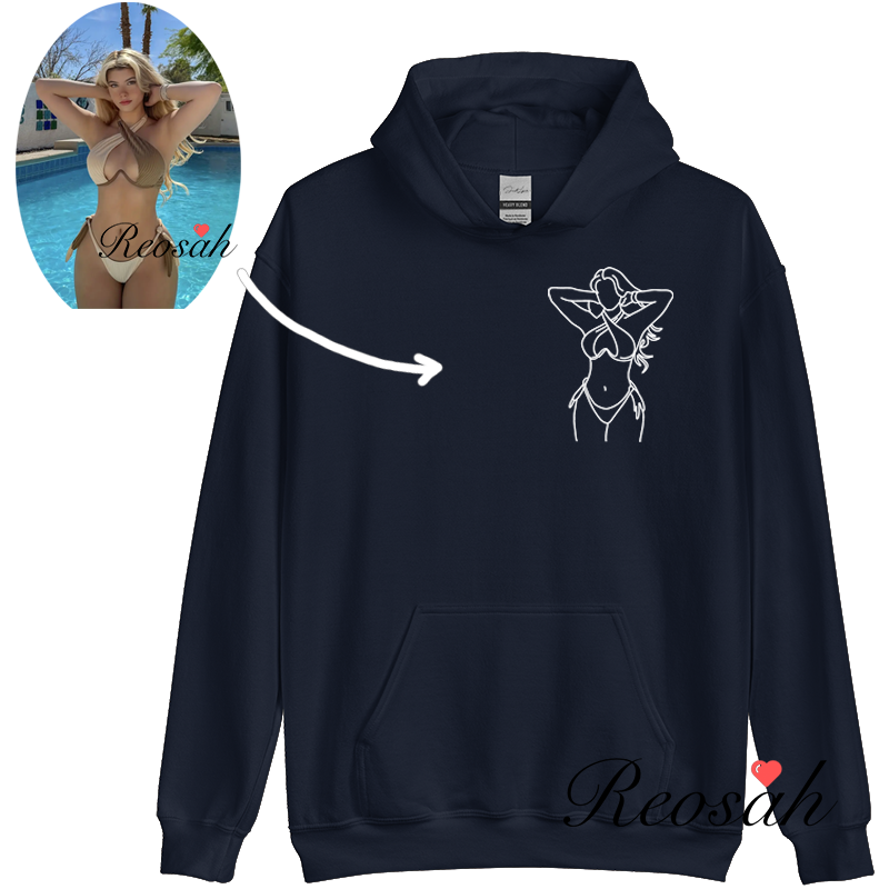Custom Line Drawing Hoodie/Crewneck