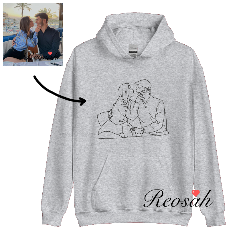 Custom Line Drawing Hoodie/Crewneck