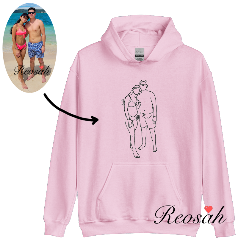 Custom Line Drawing Hoodie/Crewneck