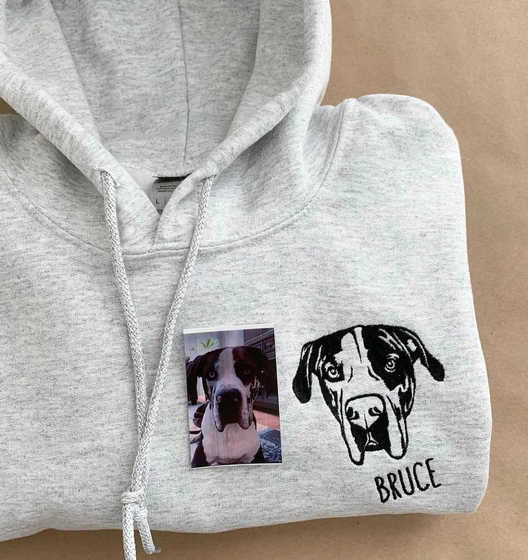 Custom Embroidered Pet Face Tee/Sweatshirt/Hoodie