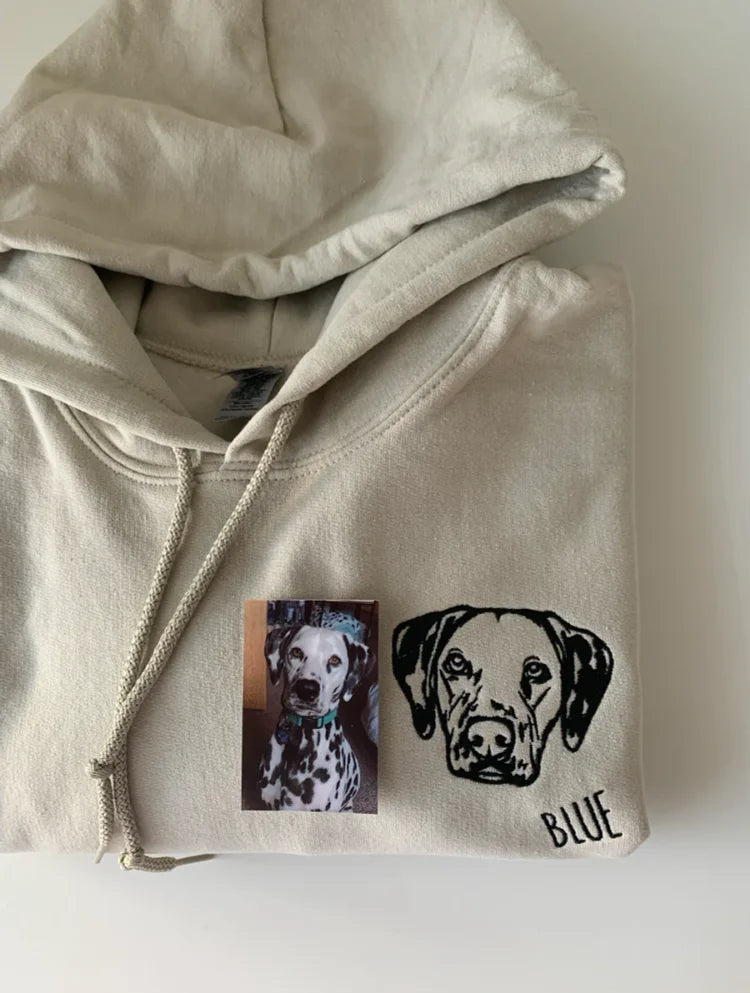 Custom Embroidered Pet Face Tee/Sweatshirt/Hoodie