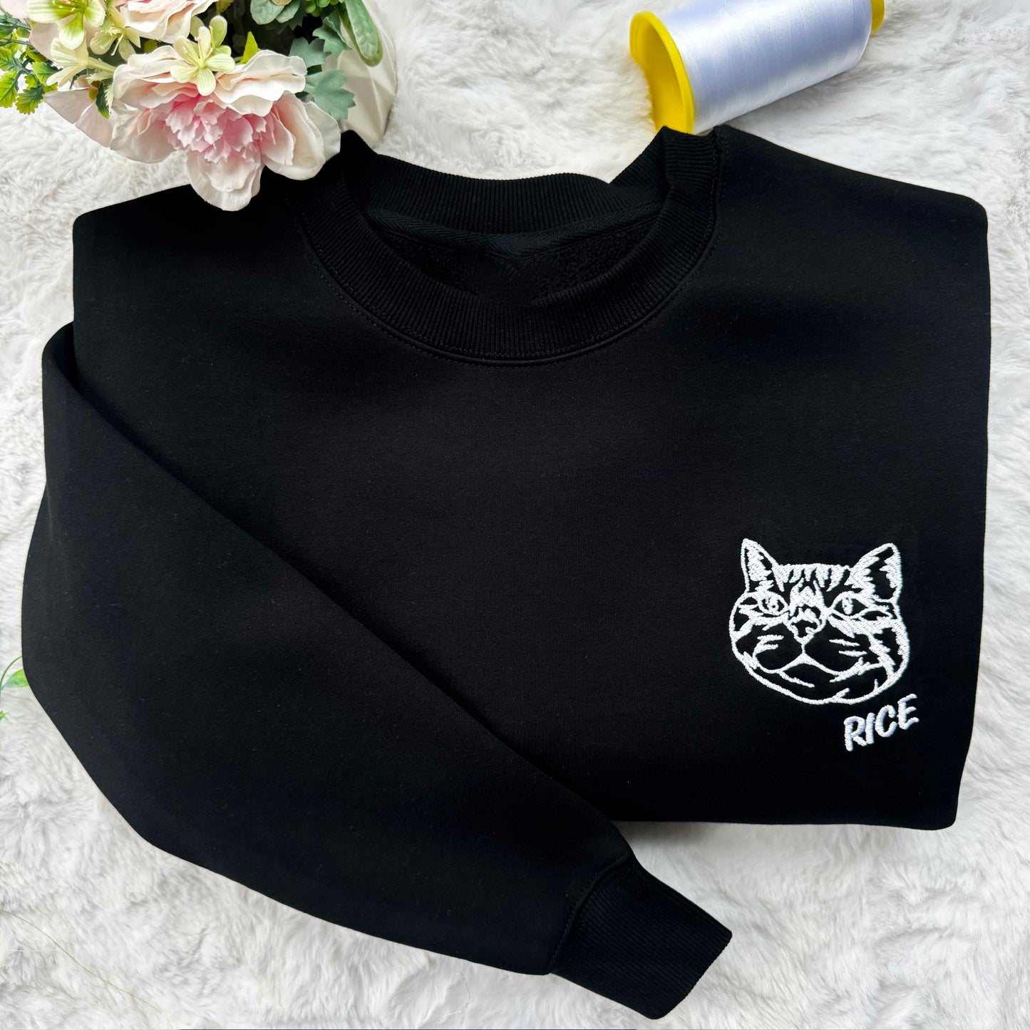 Custom Embroidered Pet Face Tee/Sweatshirt/Hoodie